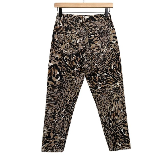 Women's ASOS DESIGN Ritson Rigid Mom Jeans in Abstract Leopard Print Size 26/28 - Picture 5 of 8